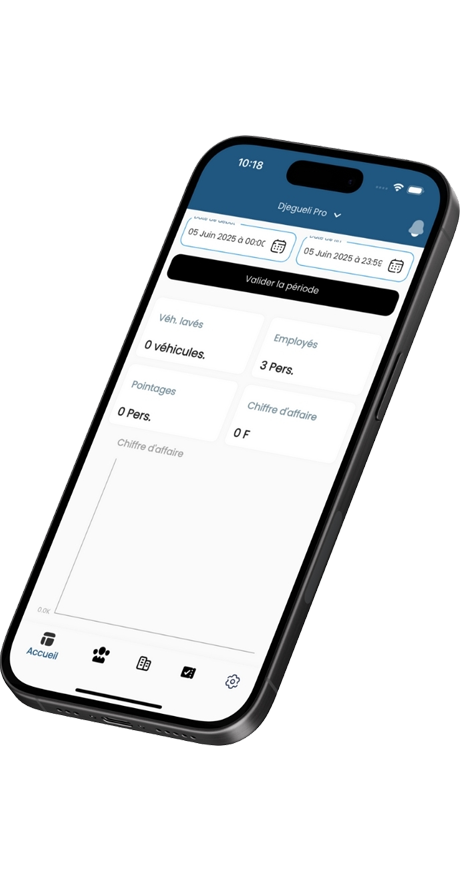 Interface mobile Blue